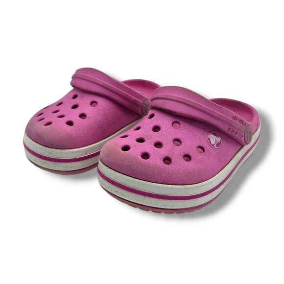 Crocs Crocband Clog Child 6 Pink Slip on - Picture 4 of 9
